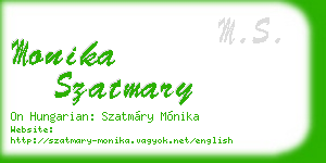 monika szatmary business card